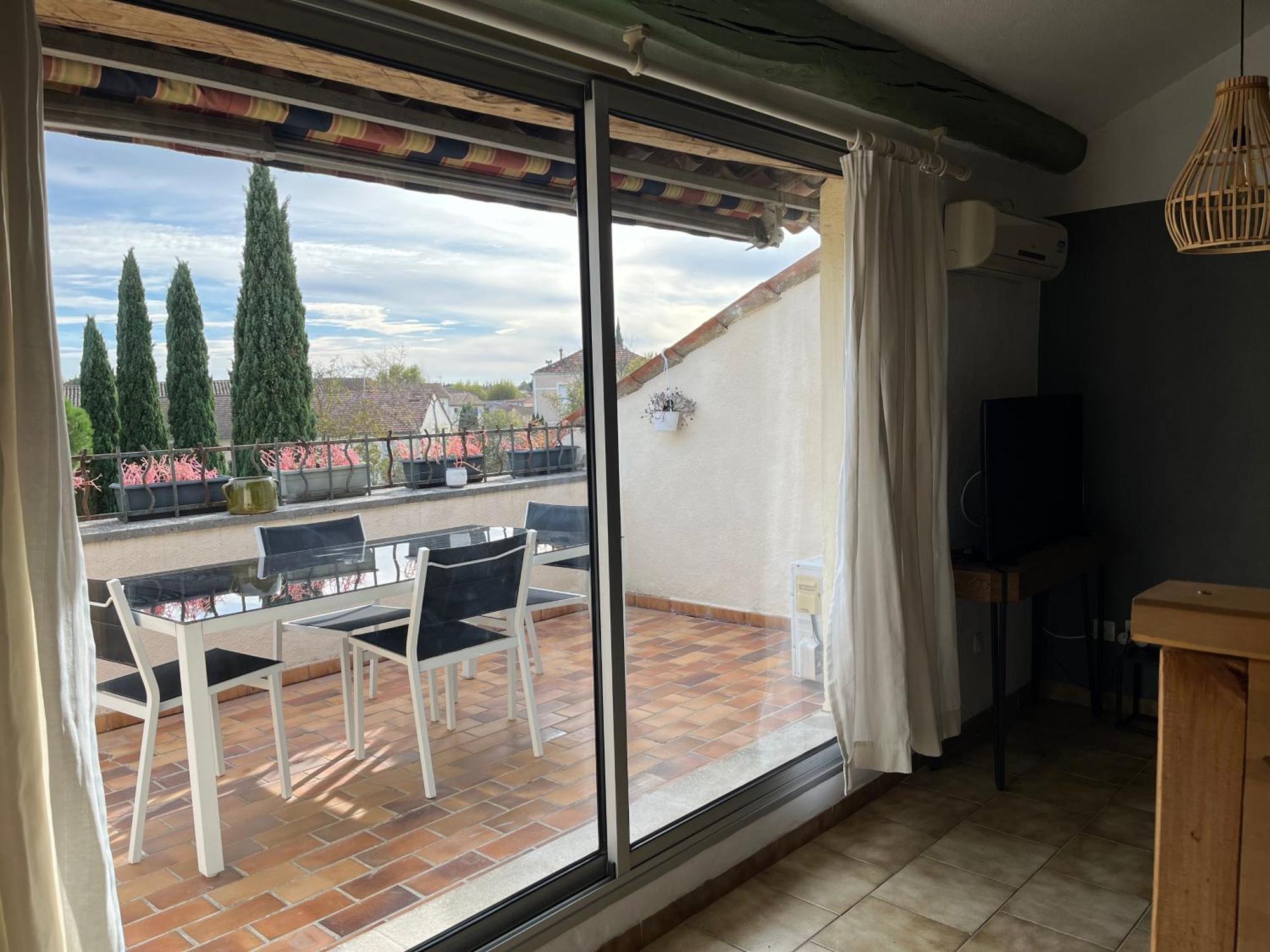 Entraigues-sur-la-Sorgue Duplex Lumineux Sur Gde Terrasse, Balneo Double, Parking Prive, Clim, Local Velos מראה חיצוני תמונה